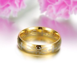 Anello Da Uomo In Titanio Dorato Di Qualità Superiore