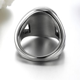 Anello In Titanio Smeraldo Esagerato E Durevole Nell'Uso