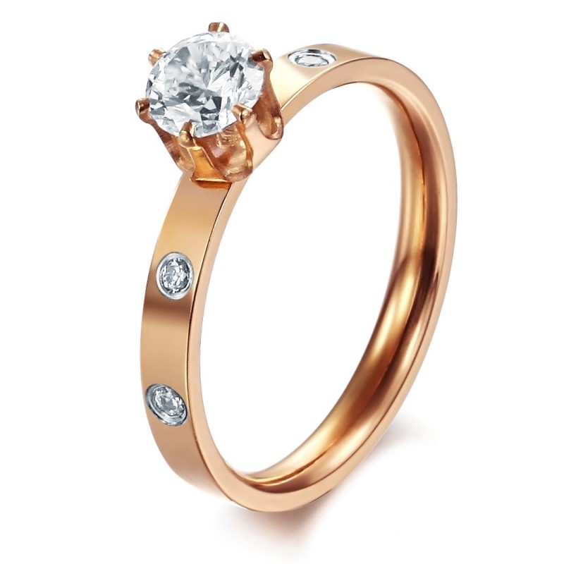Anello Da Donna In Titanio Con Strass, Qualità E Quantità Garantite Anello Da Donna In Titanio Con Strass, Qualità E Quantità Garantite