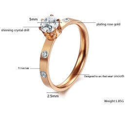 Anello Da Donna In Titanio Con Strass, Qualità E Quantità Garantite