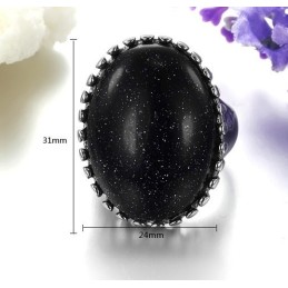 Completo Nelle Specifiche Esagerate Anello In Quarzite E Titanio
