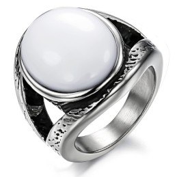 Anello In Titanio E Onice Esagerato Venduto Bene In Tutto Il Mondo