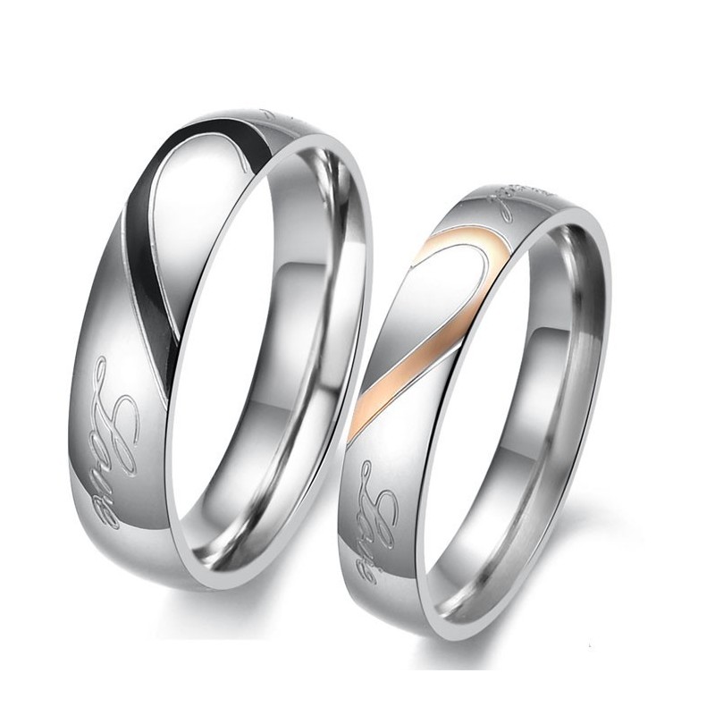 Anello In Titanio A Forma Di Cuore Di Qualità Affidabile Per Gli Innamorati Anello In Titanio A Forma Di Cuore Di Qualità Affidabile Per Gli Innamorati