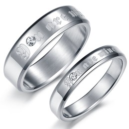 Anello In Titanio Squisito E Di Qualità Stabile Per Gli Amanti