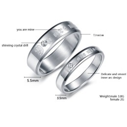 Anello In Titanio Squisito E Di Qualità Stabile Per Gli Amanti
