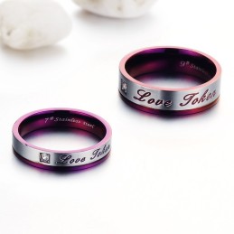 Anello In Titanio Viola Di Qualità Superiore Per Gli Amanti