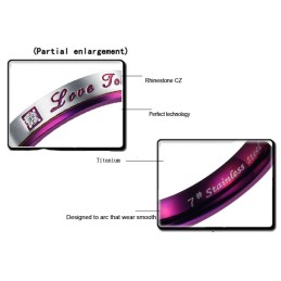 Anello In Titanio Viola Di Qualità Superiore Per Gli Amanti