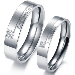 Anello In Titanio "Amore Infinito" Con Qualità E Quantità Assicurate Per Gli Innamorati