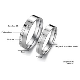 Anello In Titanio "Amore Infinito" Con Qualità E Quantità Assicurate Per Gli Innamorati