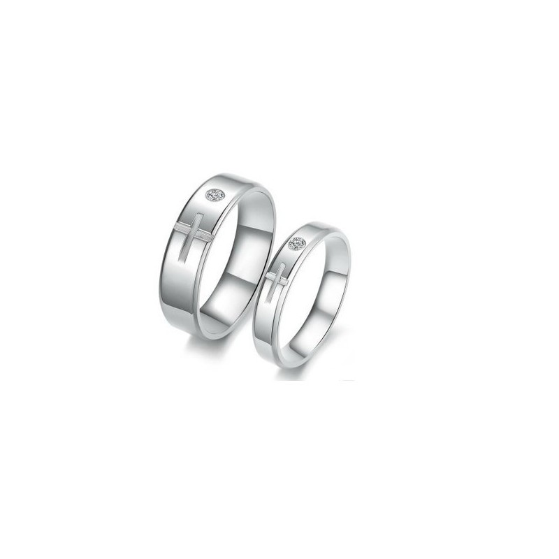 Anello In Titanio Con Croce Di Qualità Stabile Per Gli Amanti Anello In Titanio Con Croce Di Qualità Stabile Per Gli Amanti