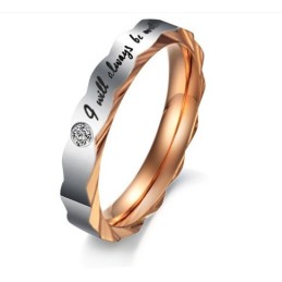 Anello In Titanio Con Reputazione Affidabile Per Gli Amanti Con Strass