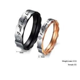 Anello In Titanio Con Reputazione Affidabile Per Gli Amanti Con Strass