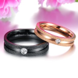 Anello In Titanio Con Sabbia Di Perle Di Qualità Affidabile Per Gli Amanti