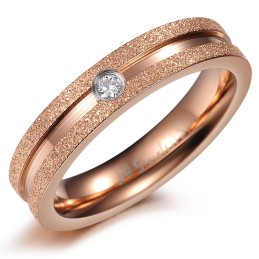 Anello In Titanio Con Sabbia Di Perle Di Qualità Affidabile Per Gli Amanti