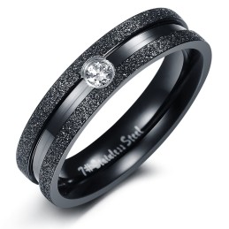 Anello In Titanio Con Sabbia Di Perle Di Qualità Affidabile Per Gli Amanti