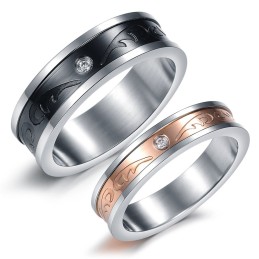 Anello In Titanio Con Motivo Decorativo Di Qualità, La Regina Per Gli Amanti
