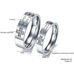 Anello In Titanio Con Strass, Venduto Bene In Tutto Il Mondo