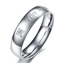Anello In Titanio Con Strass, Qualità E Quantità Garantite Per Gli Amanti