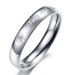 Anello In Titanio Con Strass, Qualità E Quantità Garantite Per Gli Amanti