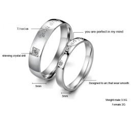 Anello In Titanio Con Strass, Qualità E Quantità Garantite Per Gli Amanti