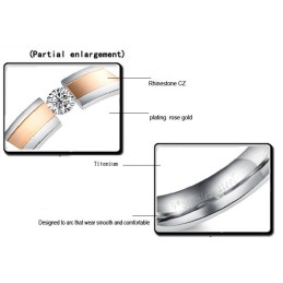 Anello In Titanio Dalle Prestazioni Affidabili Per Gli Amanti Con Strass