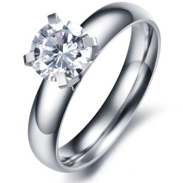 Anello Da Donna In Titanio Resistente Con Strass