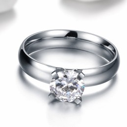 Anello Da Donna In Titanio Resistente Con Strass