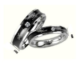 Anello In Titanio Nero Dalle Prestazioni Affidabili Per Gli Amanti