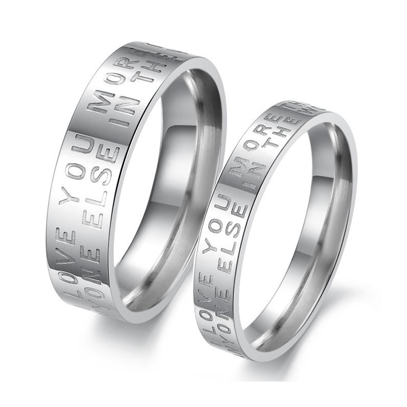 Anello In Titanio Bianco Di Eccellente Qualità Per Gli Amanti Anello In Titanio Bianco Di Eccellente Qualità Per Gli Amanti