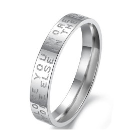 Anello In Titanio Bianco Di Eccellente Qualità Per Gli Amanti