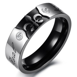 Anello In Titanio Con Motivo Decorativo Di Qualità Affidabile Per Gli Amanti