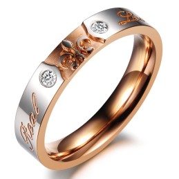 Anello In Titanio Con Motivo Decorativo Di Qualità Affidabile Per Gli Amanti