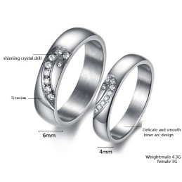 Anello In Titanio Resistente All'Uso Per Gli Amanti
