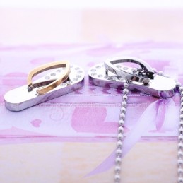Collane Con Pendenti In Titanio, Regalo Di Fidanzamento Alla Moda, Infradito