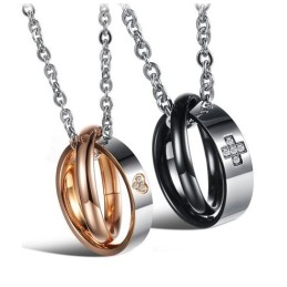Anello In Titanio Con Croce A Forma Di Cuore Di Qualità Superiore Per Gli Innamorati