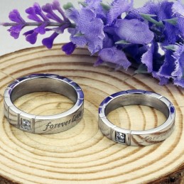Anello In Titanio Con Diamante, Qualità E Quantità Garantite Per Gli Amanti