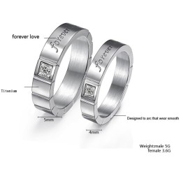 Anello In Titanio Con Diamante, Qualità E Quantità Garantite Per Gli Amanti