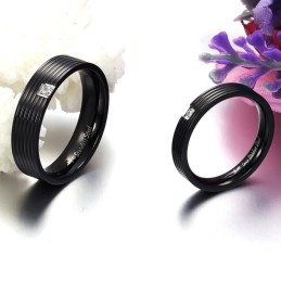 Per Avere Una Lunga Storia - Anello In Titanio Semplice Per Gli Amanti