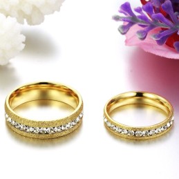 Anello In Titanio Con Sabbia Di Perle Di Qualità Stabile Per Gli Amanti
