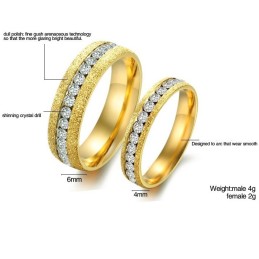 Anello In Titanio Con Sabbia Di Perle Di Qualità Stabile Per Gli Amanti