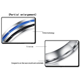 Anello In Titanio Blu-Nero Facile Da Usare Per Gli Innamorati