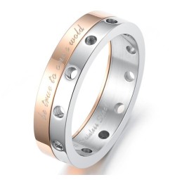 Anello In Titanio Di Qualità Stabile Per Gli Amanti