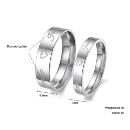 Anello In Titanio "Loveheart" Dalle Prestazioni Affidabili Per Gli Innamorati