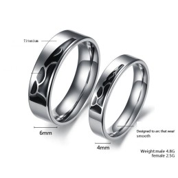 Anello In Titanio Di Qualità Stabile Per Gli Amanti