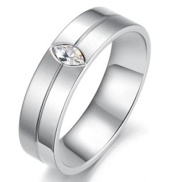 Anello In Titanio Di Alta Qualità Per Amanti Con Strass
