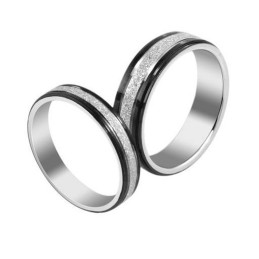Anello In Titanio Scrub Di Qualità Stabile Per Gli Amanti
