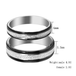 Anello In Titanio Scrub Di Qualità Stabile Per Gli Amanti