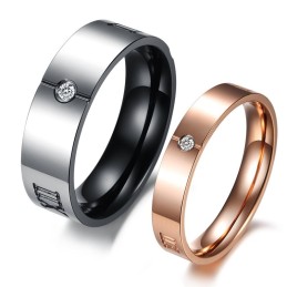 Anello In Titanio Con Numeri Romani Dalle Prestazioni Affidabili Per Gli Amanti