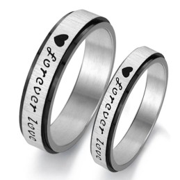 Anello In Titanio "The King Of Quantity Endless Love" Per Gli Amanti