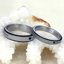 Anello In Titanio "The King Of Quantity Endless Love" Per Gli Amanti